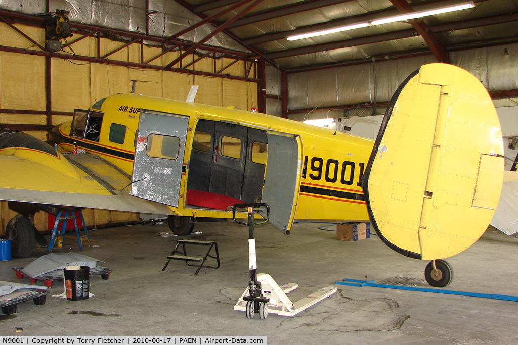 N9001, 1959 Beech E18S-9700 C/N BA-460, 1959 Beech E18S-9700, c/n: BA-460 of Air Supply Alaska at Kenai