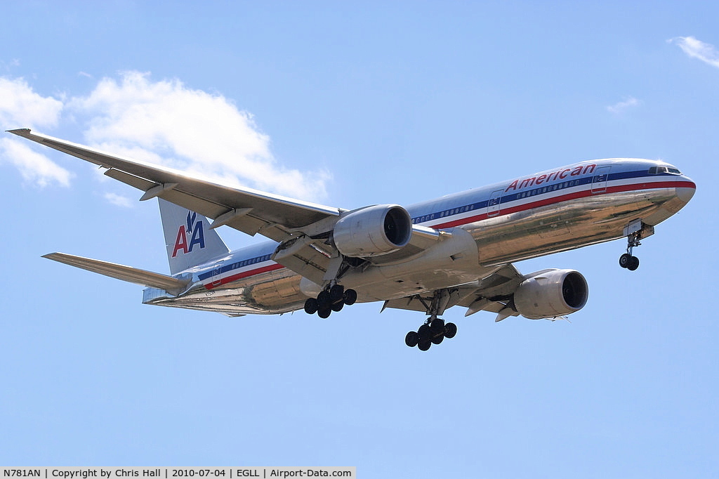 N781AN, 2000 Boeing 777-223 C/N 29586, American Airlines