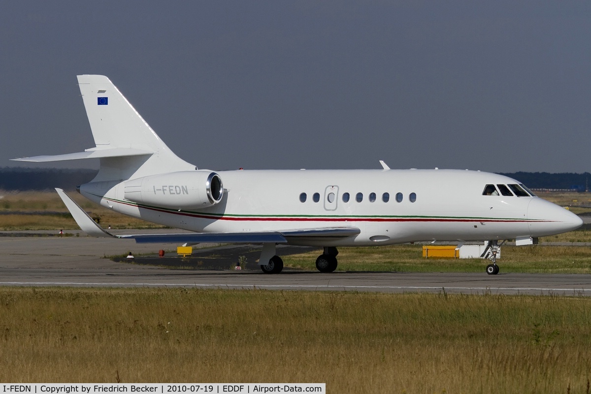 I-FEDN, 2009 Dassault Falcon 2000LX C/N 204, departing via RW18W