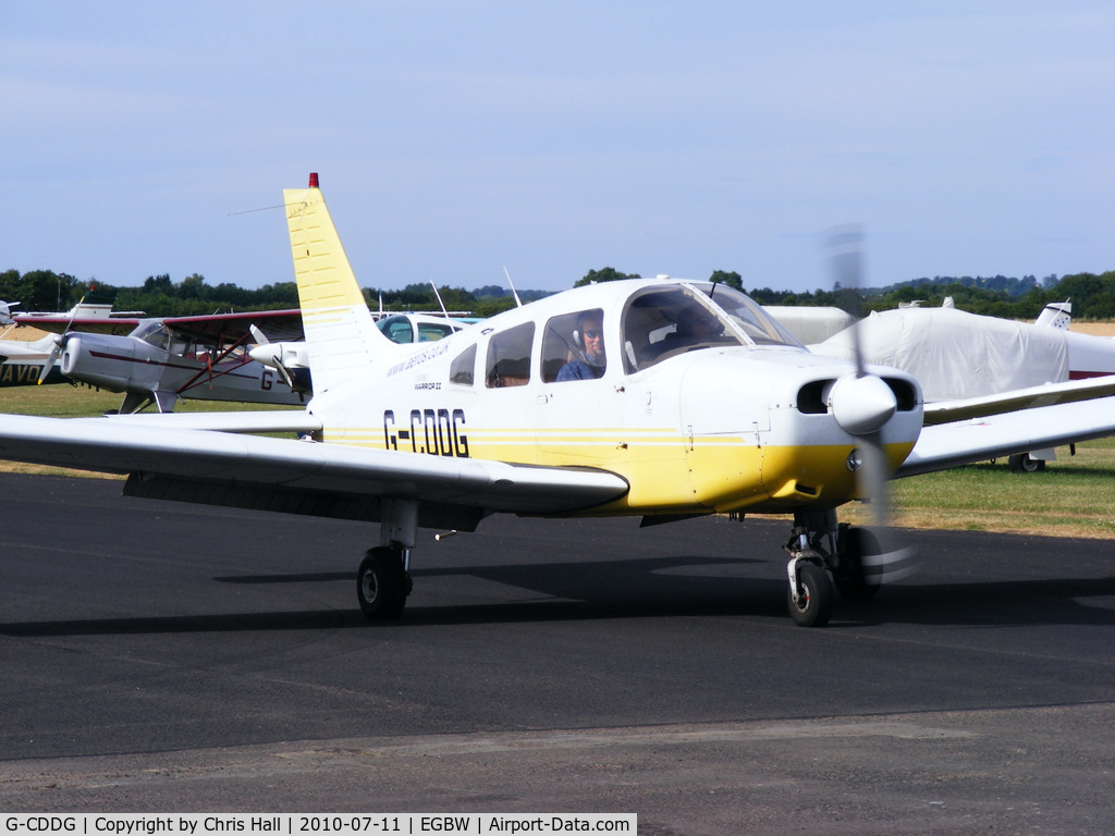 G-CDDG, 1988 Piper PA-28-161 Cherokee Warrior II C/N 2816065, privately owned, Previous ID: HB-PLU