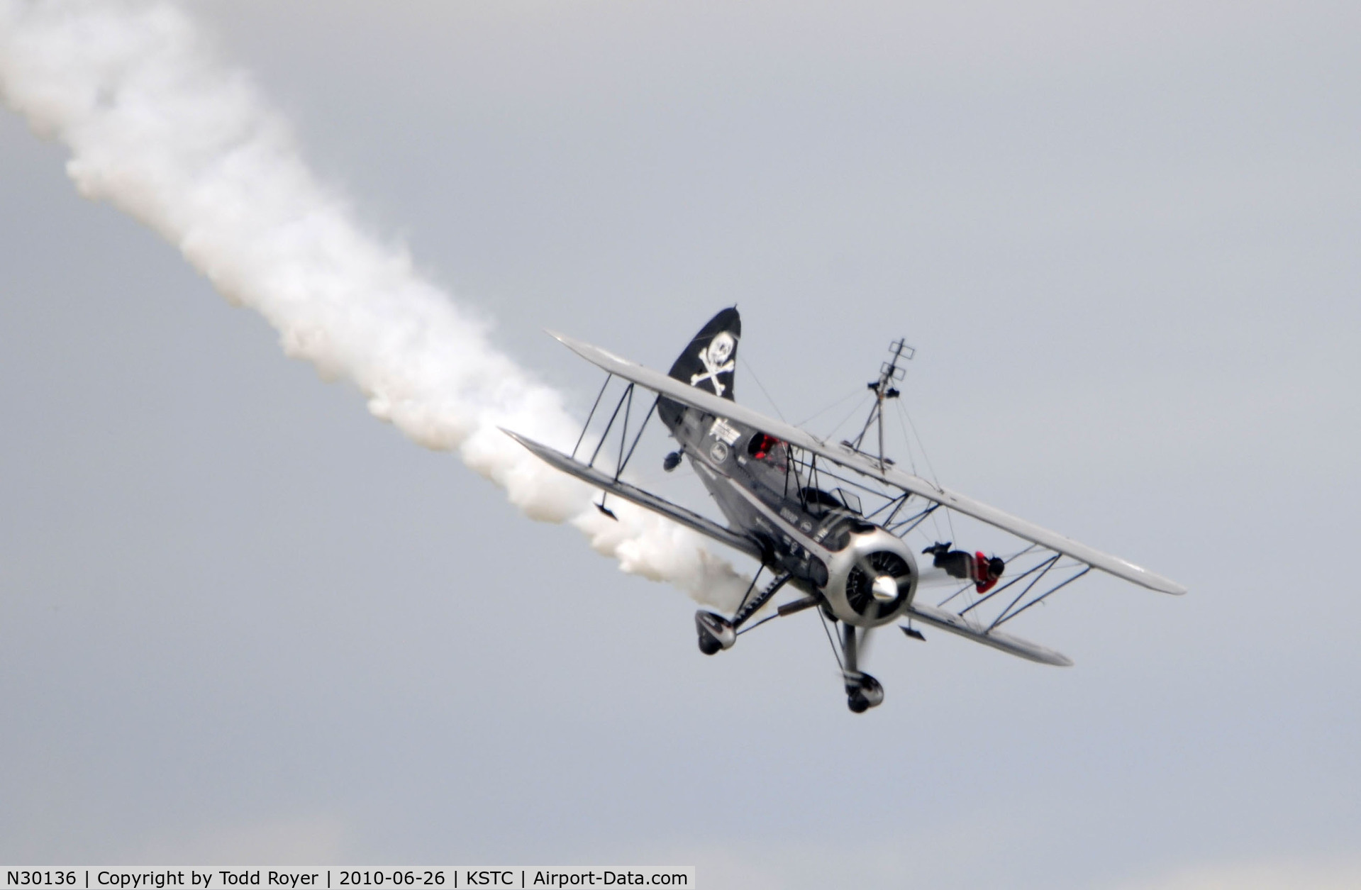 N30136, 1980 Waco UPF-7 C/N 5533, performing at the 2010 Great Minnesota Air show