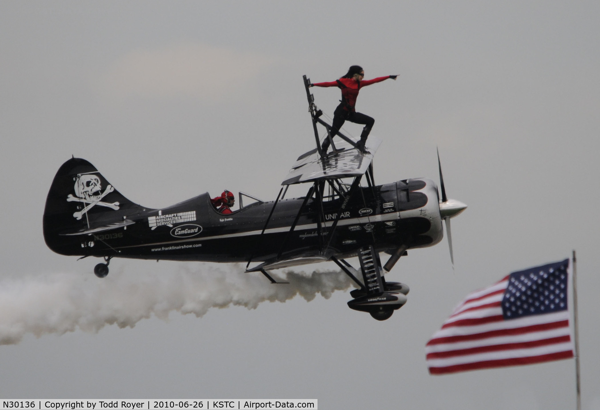 N30136, 1980 Waco UPF-7 C/N 5533, performing at the 2010 Great Minnesota Air Show