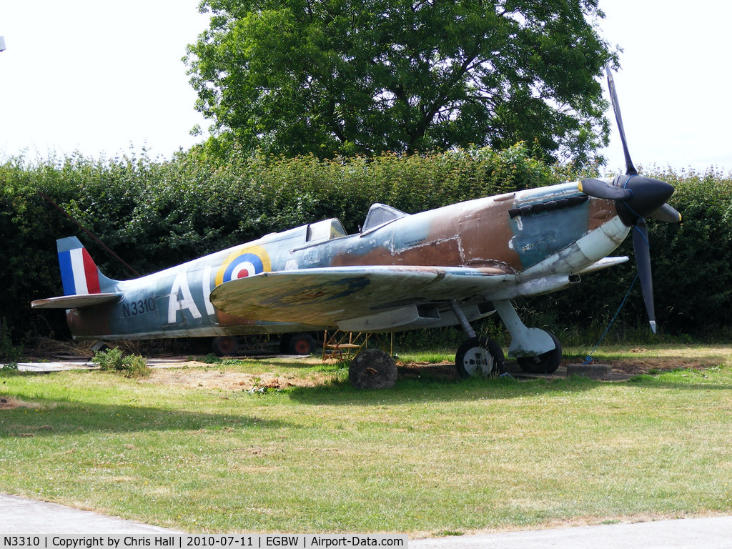 N3310, Supermarine 361 Spitfire IX Replica C/N Not found, Replica Spitfire IX at the Wellesbourne Wartime Museum, now with its prop refitted