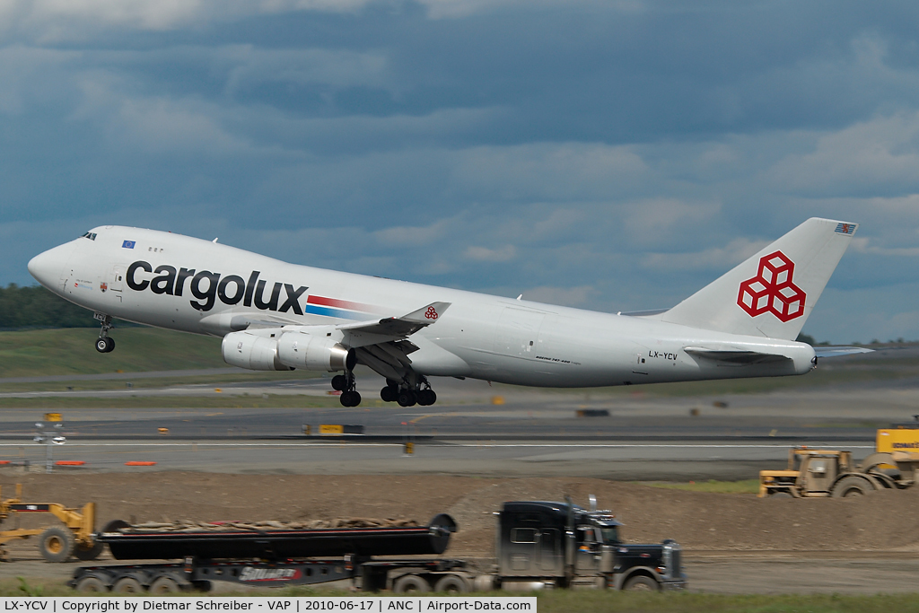 LX-YCV, 2008 Boeing 747-4R7F/SCD C/N 35805/1407, Cargolux Boeing 747-400