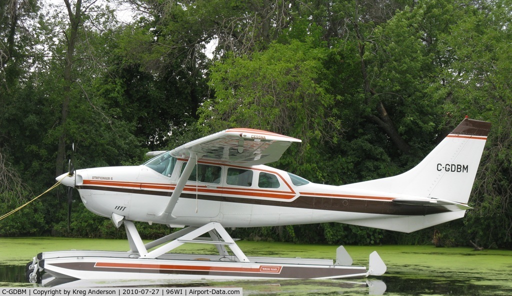 C-GDBM, 1981 Cessna TU206G Turbo Stationair C/N U20606361, Cessna TU206G Stationair moored at AirVenture 2010.