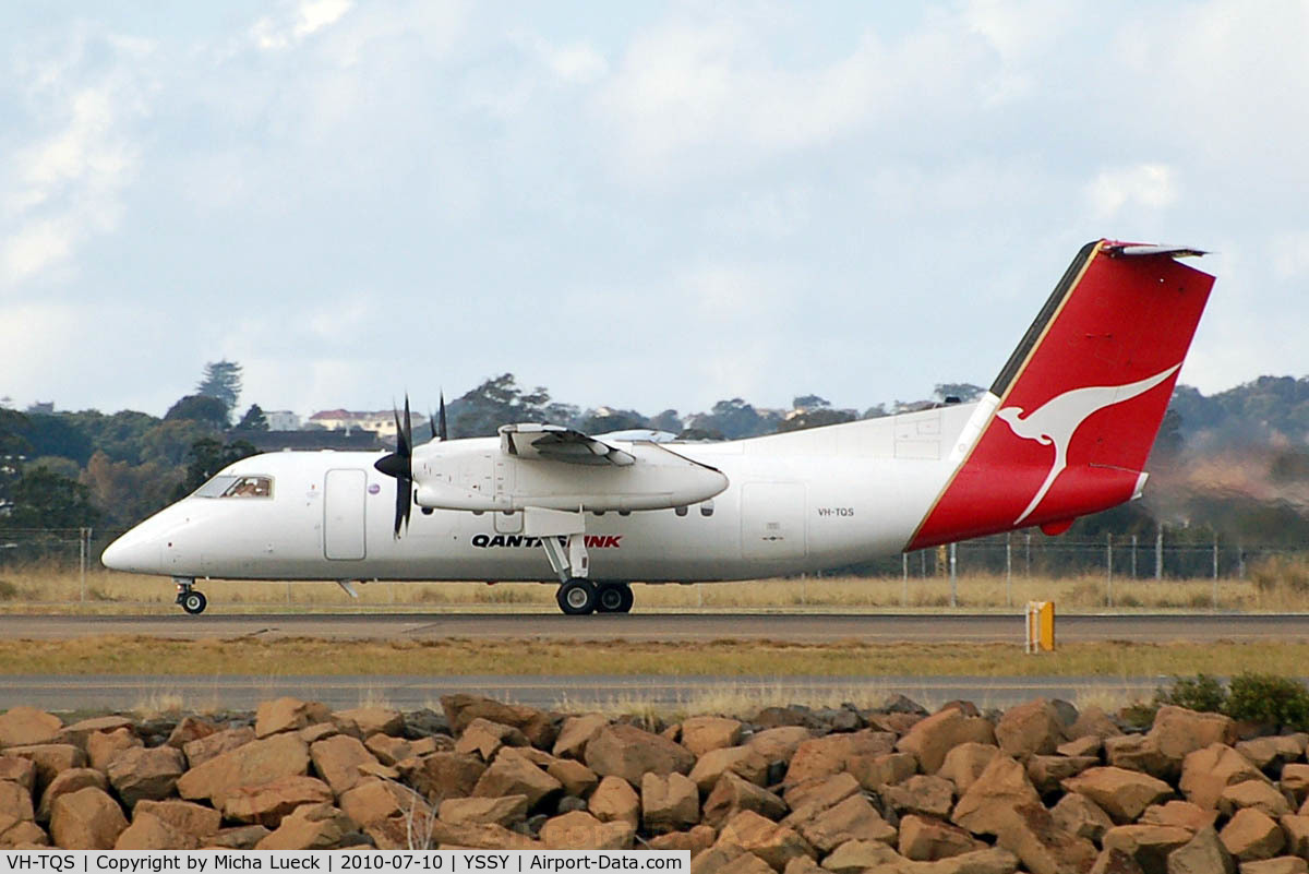 VH-TQS, 1995 De Havilland Canada DHC-8-202 Dash 8 C/N 418, At Sydney
