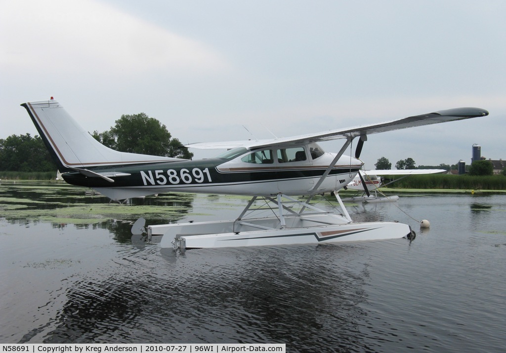 N58691, 1973 Cessna 182P Skylane C/N 18262239, Cessna 182P Skylane moored at AirVenture 2010.