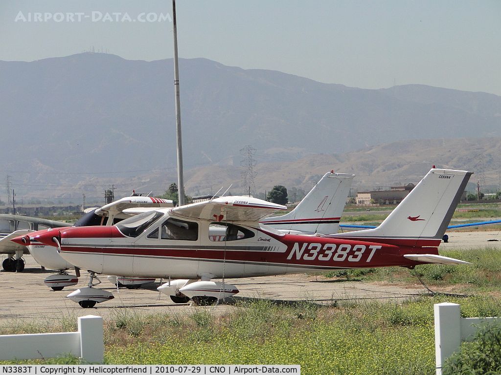N3383T, 1967 Cessna 177 Cardinal C/N 17700683, Parked west of Chino tower