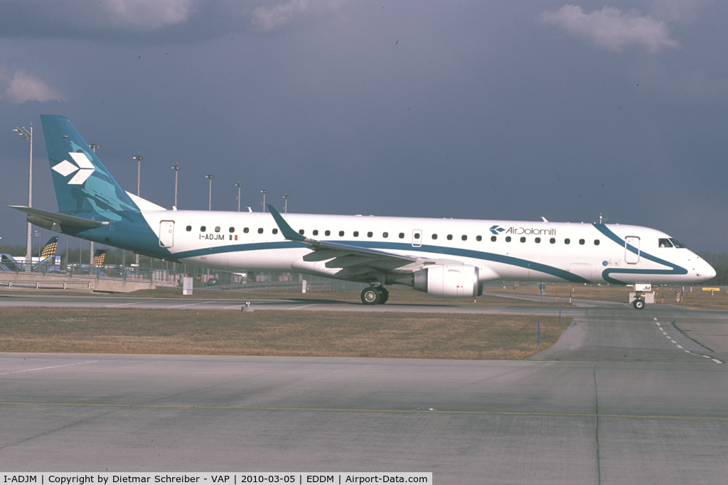 I-ADJM, 2009 Embraer 195LR (ERJ-190-200LR) C/N 19000258, Air Dolomiti Emb195