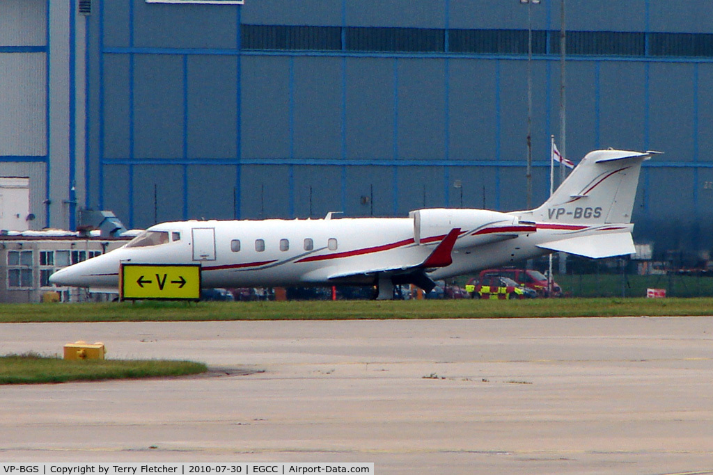 VP-BGS, 2005 Learjet 60 C/N 60-289, BOMBARDIER LEARJET 60 arriving at Manchester UK