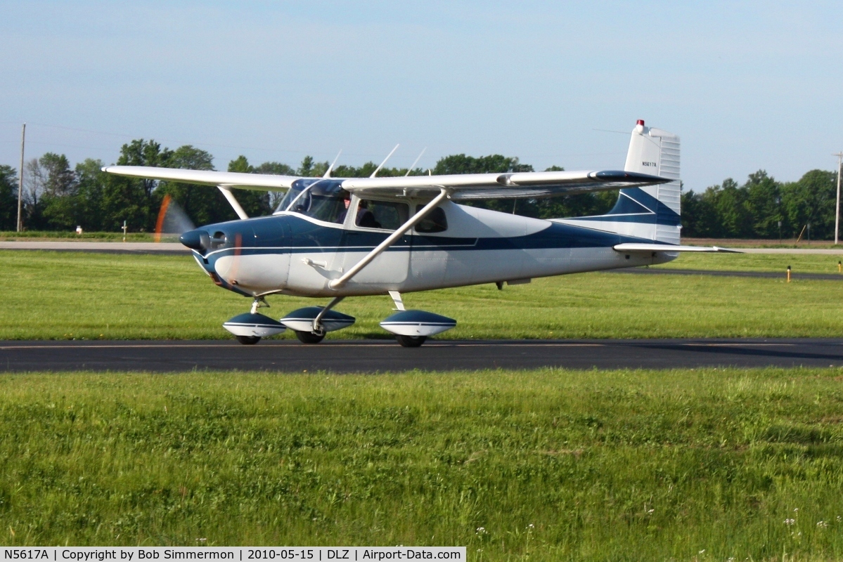 N5617A, 1956 Cessna 172 C/N 28217, Departing Delaware, Ohio during the EAA fly-in breakfast.
