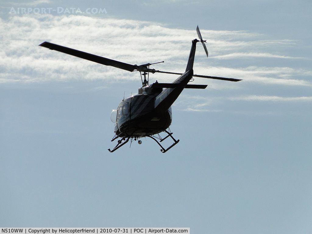 N510WW, 2008 Bell 210 C/N 21003, Airbourne and starting to turn south with crew on their way to Ramona Helitac Airbase (RNM).