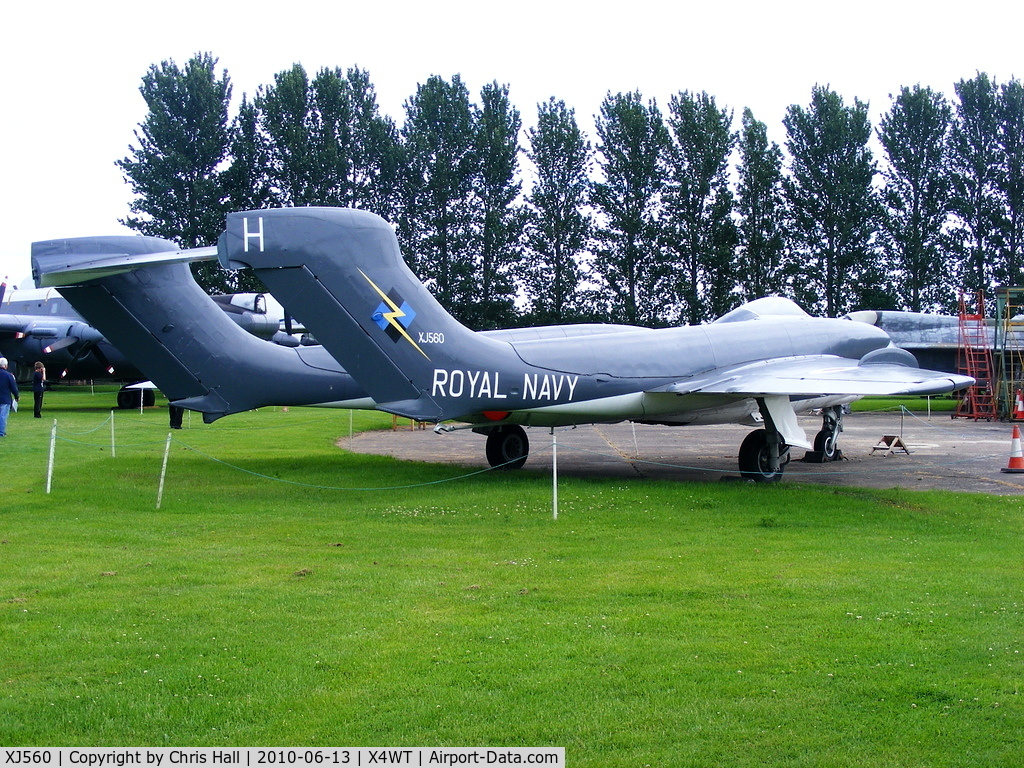 XJ560, De Havilland DH-110 Sea Vixen FAW.2 C/N 10042, at the Newark Air Museum