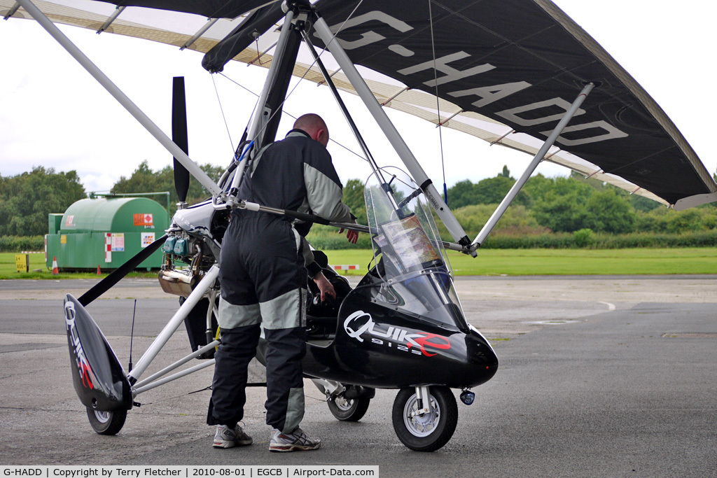 G-HADD, 2010 P&M Aviation QuikR C/N 8510, Microlight returns to City of Manchester base
