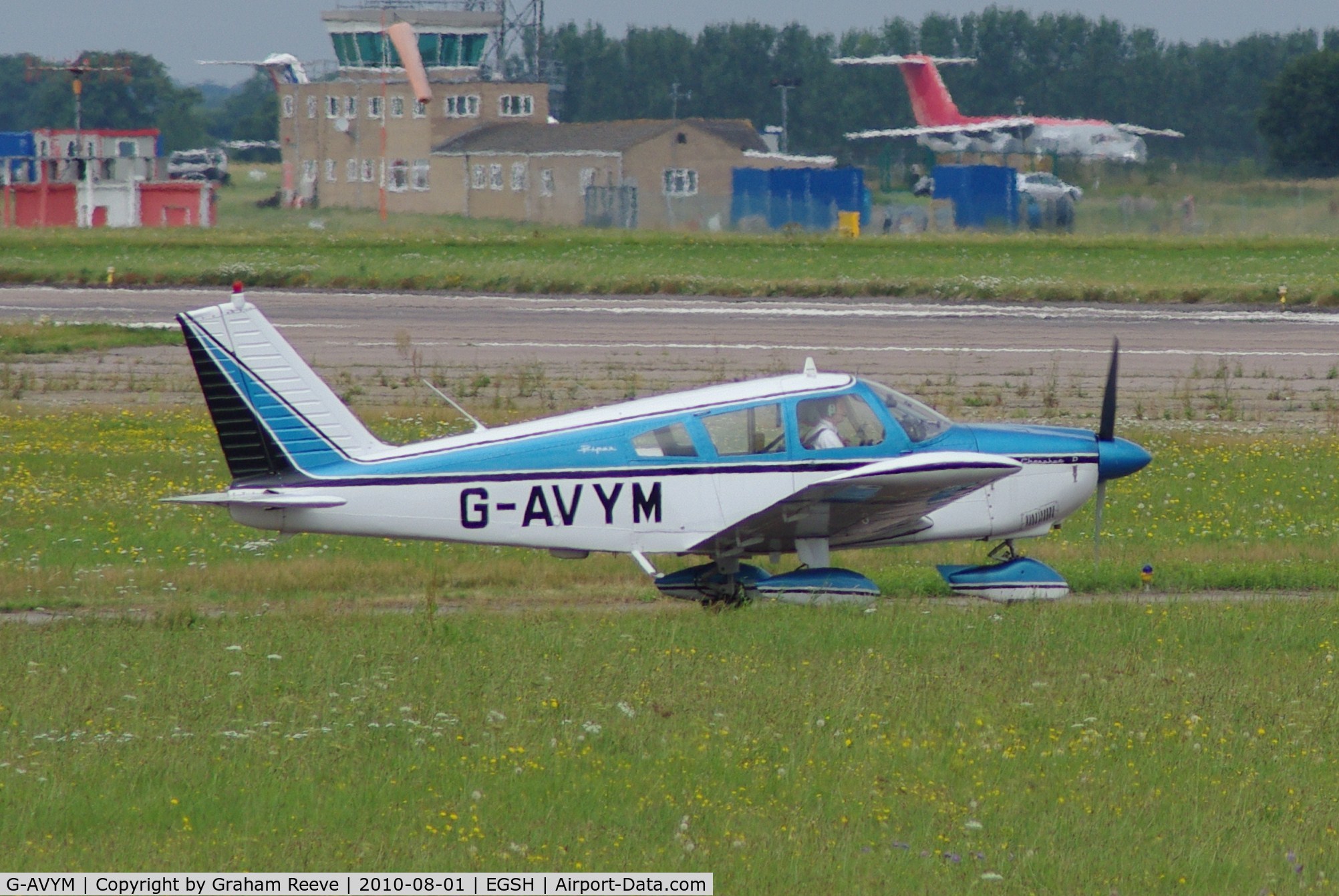 G-AVYM, 1968 Piper PA-28-180 Cherokee C/N 28-4638, About to depart.