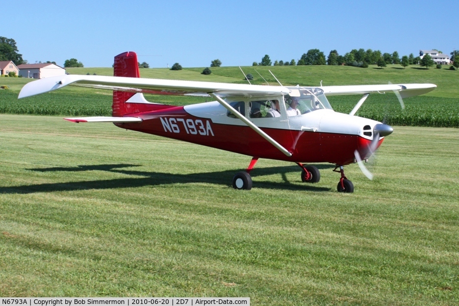 N6793A, 1956 Cessna 172 C/N 28893, Arriving at Beach City, Ohio during the Father's Day fly-in.