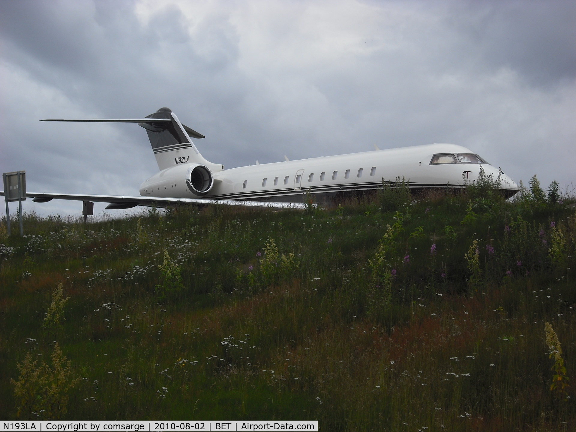 N193LA, 2007 Bombardier BD-700-1A11 Global 5000 C/N 9255, Parked in Bethel, AK.  Home to the 3rd busiest airport in Alaska.