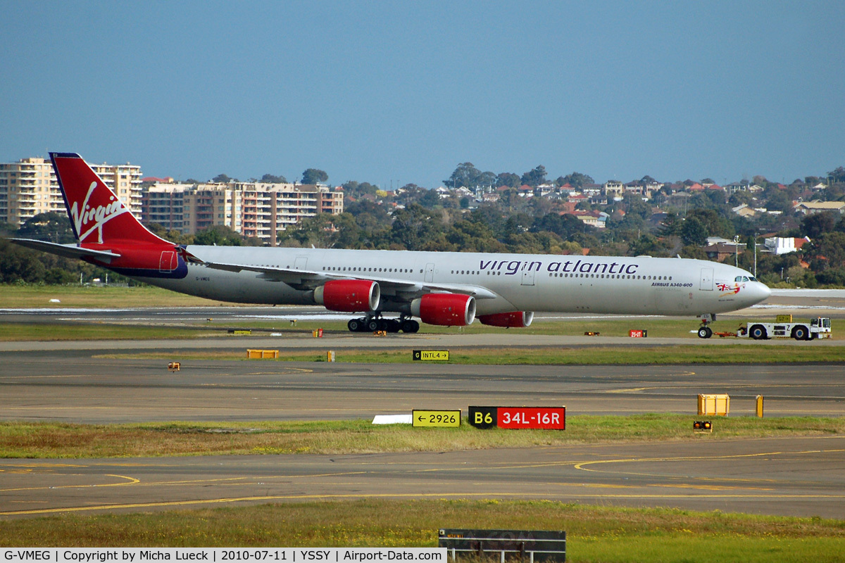 G-VMEG, 2002 Airbus A340-642 C/N 391, At Sydney