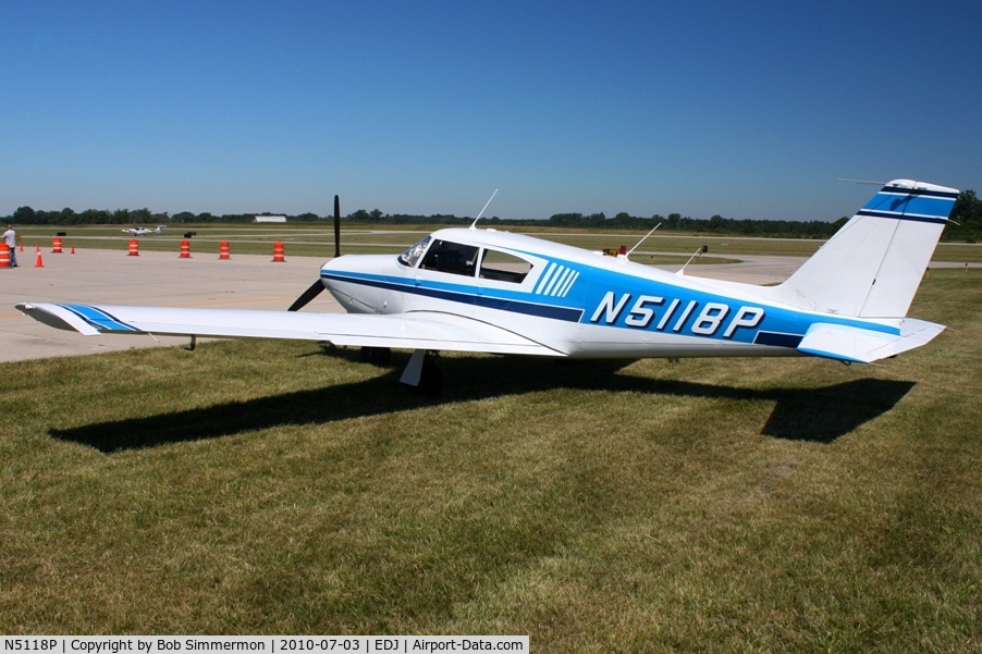 N5118P, 1958 Piper PA-24-250 Comanche C/N 24-131, Parked in the grass at Bellefontaine, Ohio during the 2010 air show.