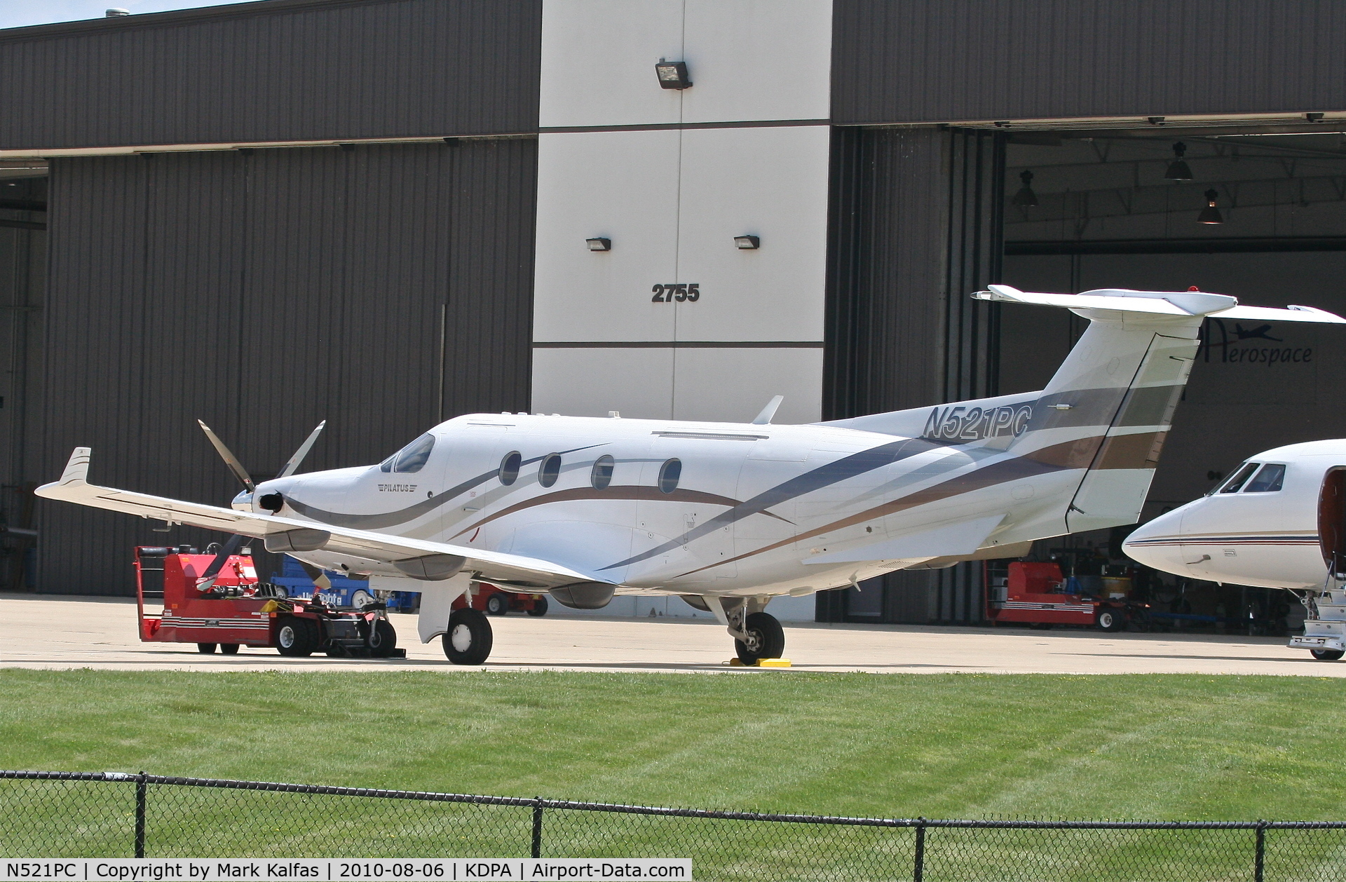 N521PC, 2003 Pilatus PC-12/45 C/N 521, CLOVER MECHANICAL Pilatus PC-12/45 N521PC on the DPA ramp.