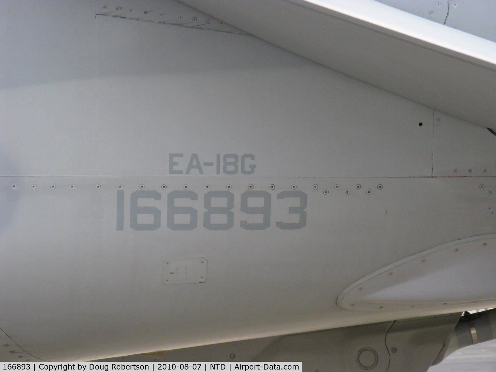 166893, Boeing EA-18G Growler C/N G-5, Boeing EA-18G GROWLER Electronic Countermeasures aircraft of NTD's VX-30 VIKINGS to replace Grumman EA-6B PROWLER. Will provide close-in support and jamming. Low viz camo BuNo.
