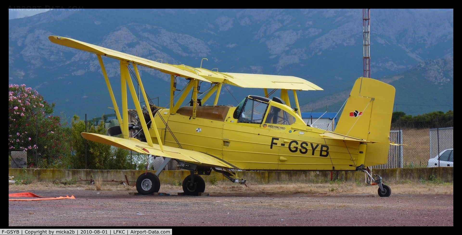 F-GSYB, Grumman G-164B Ag Cat B C/N 740B, Parked.