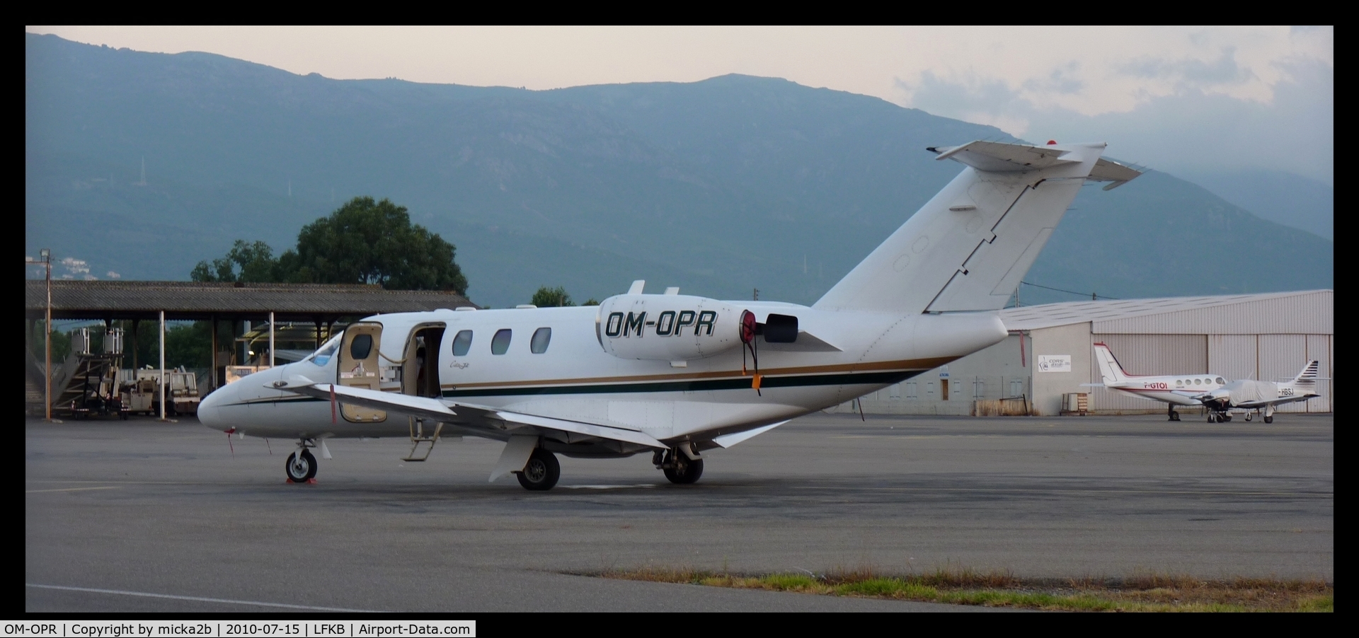 OM-OPR, 1995 Cessna 525 CitationJet C/N 525-0101, Parked.