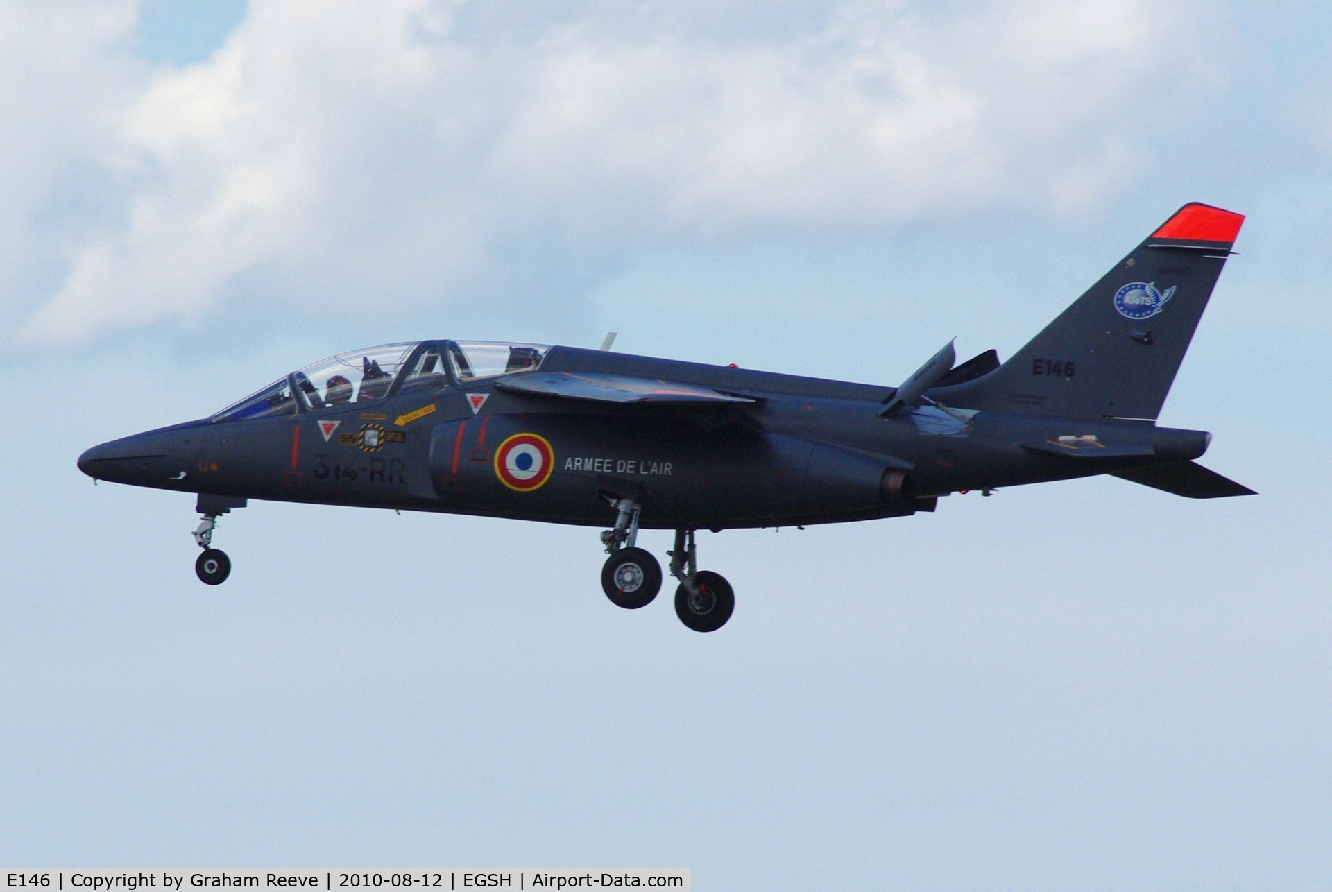 E146, Dassault-Dornier Alpha Jet E C/N E146, Landing at Norwich.