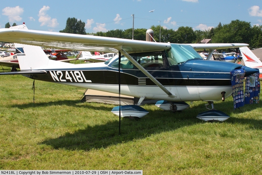 N2418L, 1966 Cessna 172H C/N 17255618, Airventure 2010 - Oshkosh, Wisconsin