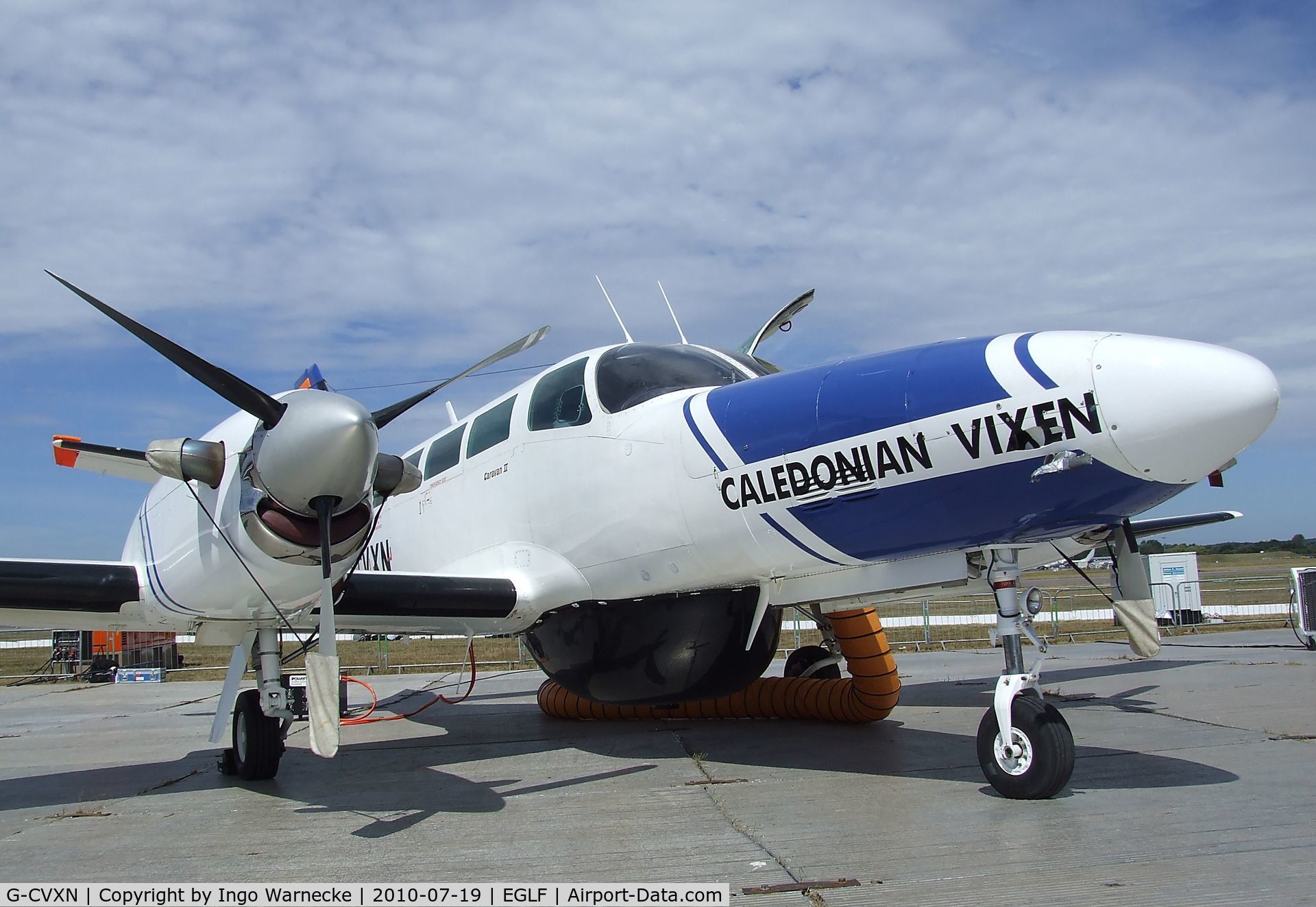 G-CVXN, 1991 Reims F406 Vigilant C/N F406-0064, Reims / Cessna F406 'Caledonian Vixen' at Farnborough International 2010