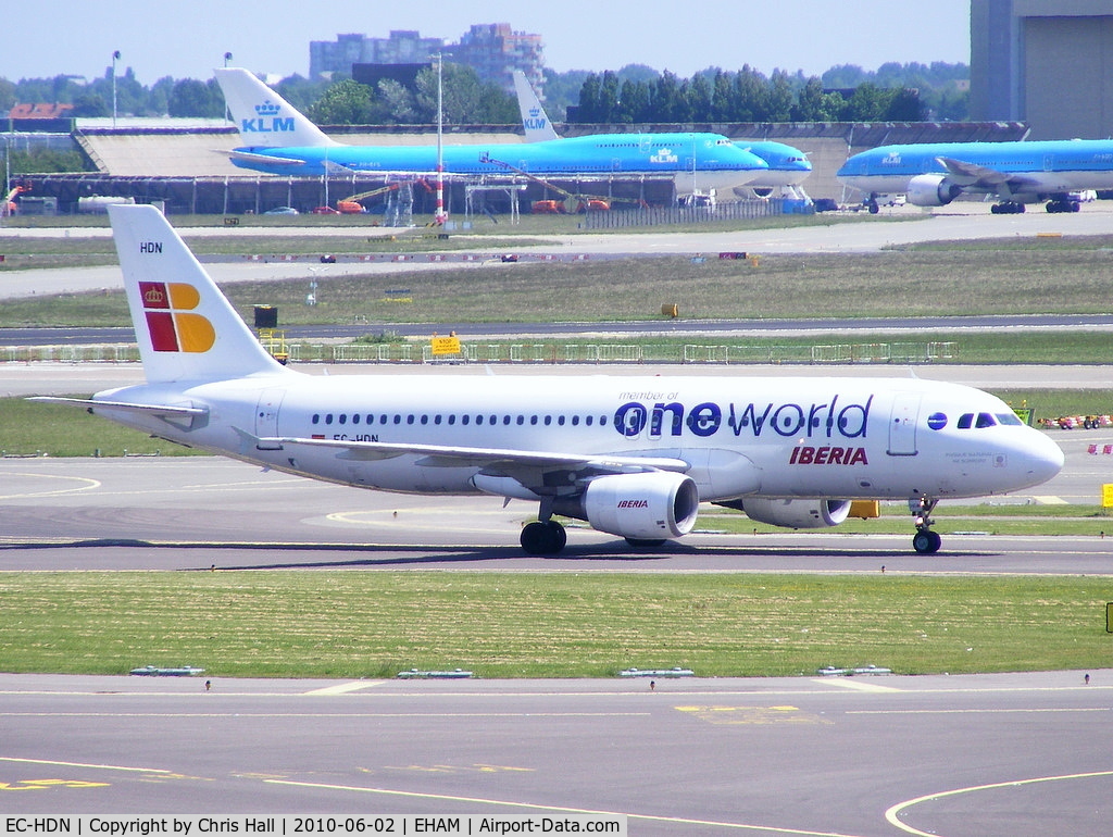 EC-HDN, 1999 Airbus A320-214 C/N 1087, Iberia wearing the One World scheme