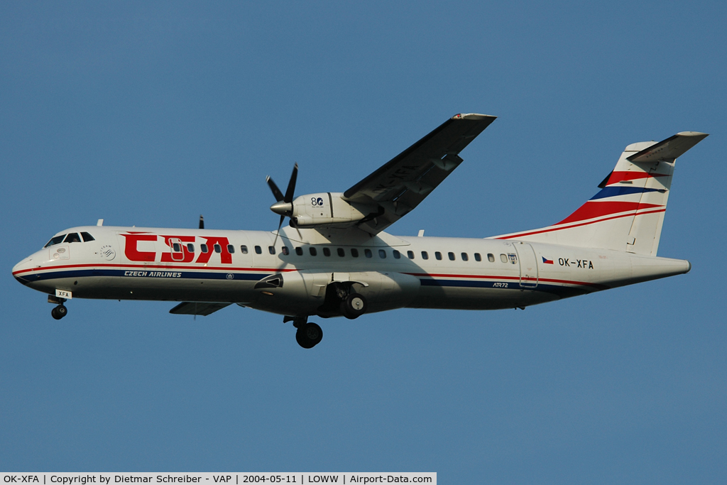 OK-XFA, 1992 ATR 72-202 C/N 285, CSA ATR72
