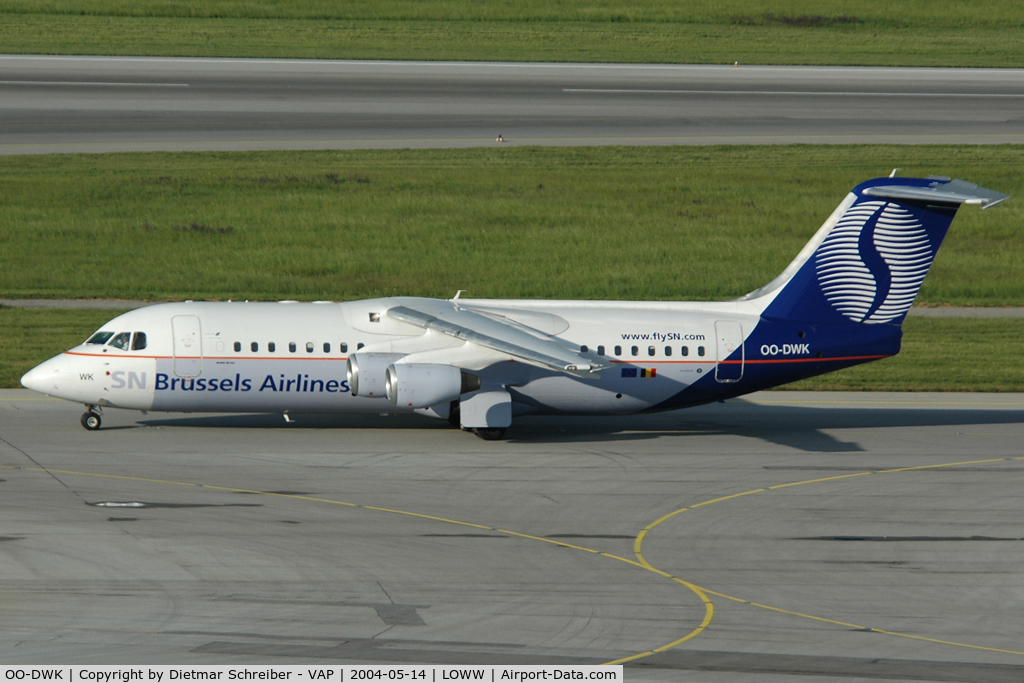 OO-DWK, 1999 British Aerospace Avro 146-RJ100 C/N E3360, SN Brussels Bae 146