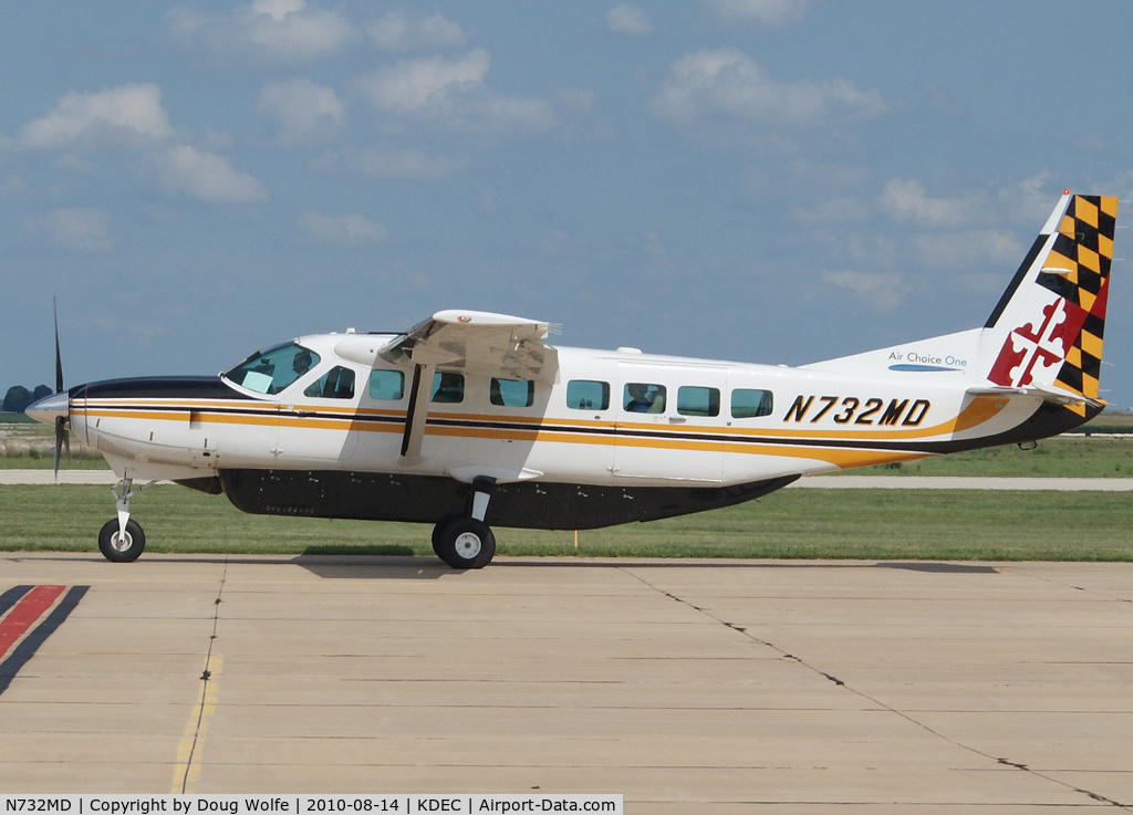 N732MD, 2004 Cessna 208B C/N 208B1083, Air Choice One flight 651 leaving Decatur, Illinois for St. Louis - Lambert.
