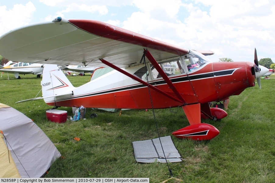 N2858P, 1955 Piper PA-22-150 C/N 22-3159, Airventure 2010 - Oshkosh, Wisconsin