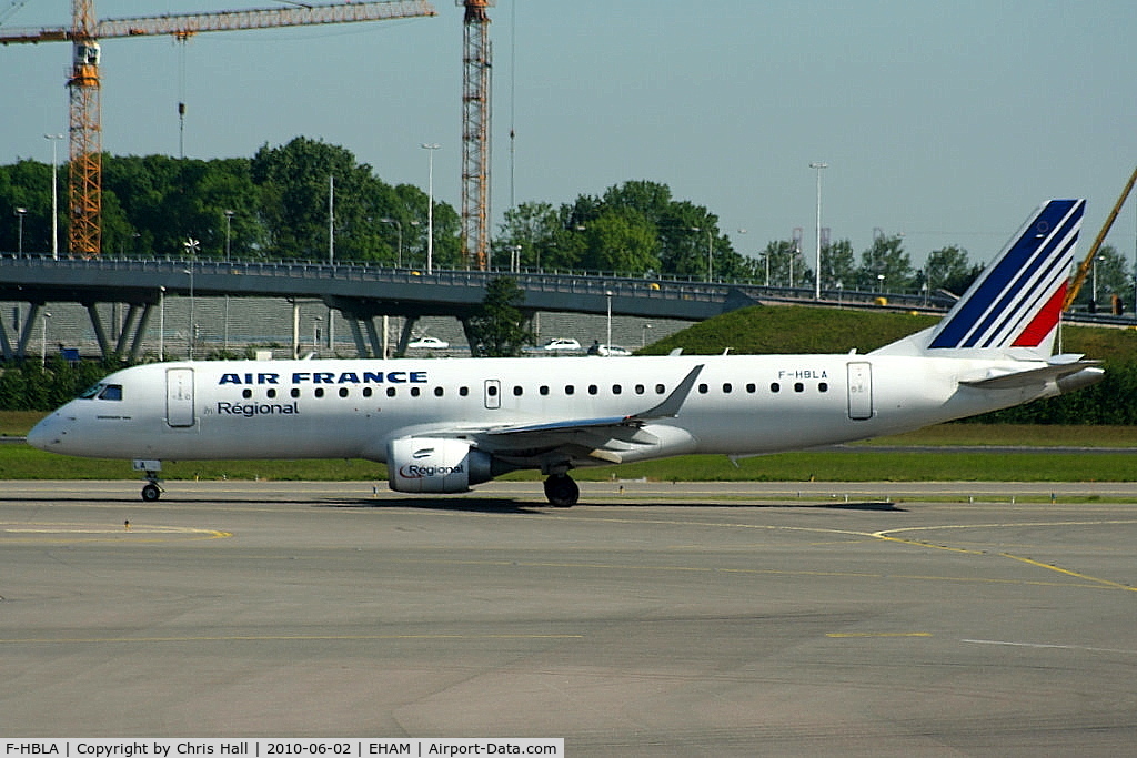 F-HBLA, 2007 Embraer 195LR (ERJ-190-200LR) C/N 19000051, Air France by operated by Regional