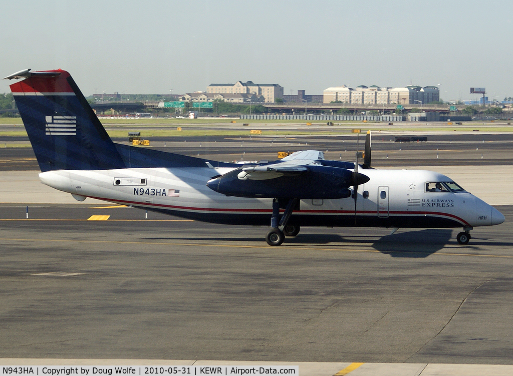 N943HA, 1989 Boeing DHC-8-102 C/N 167, Inbound arriving at Newark Liberty in New Jersey.