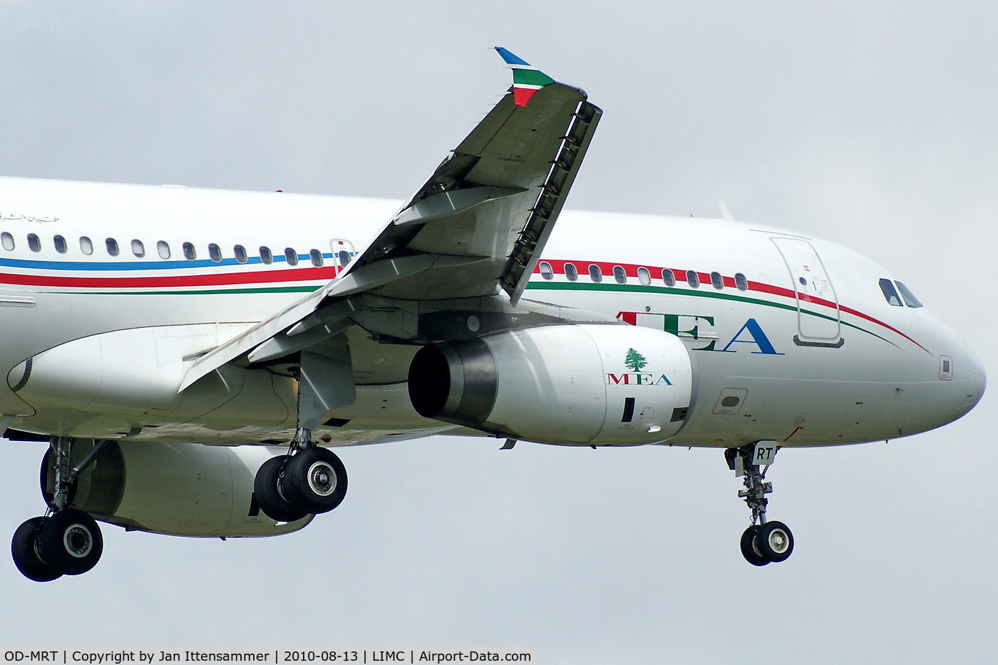 OD-MRT, 2008 Airbus A320-232 C/N 3736, MEA - Middle East Airlines @ Malpensa