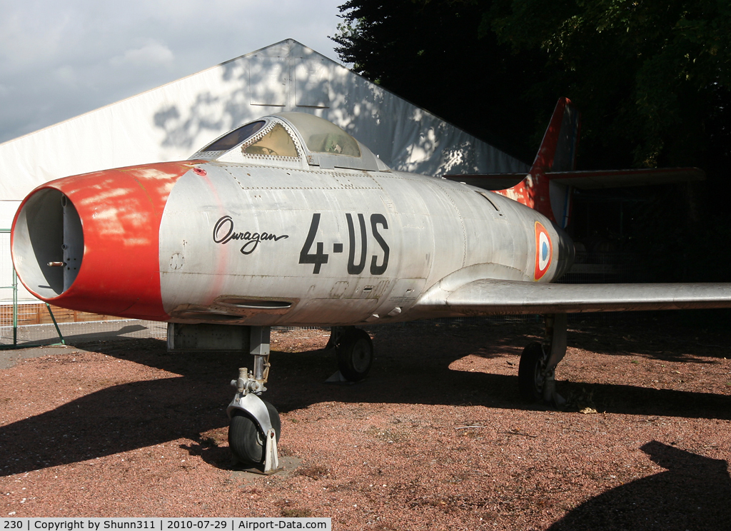 230, Dassault MD-450 Ouragan C/N 230, S/n 230 - Preserved inside Savigny-les-Beaune Museum
