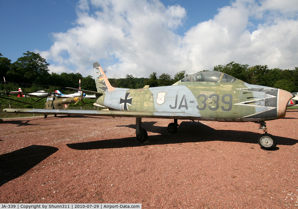 JA-339, Canadair CL-13B Sabre 6 C/N S6-1651, S/n 1651 - German Air Force CL-13B Sabre 6 preserved inside Savigny-les-Beaune Museum...