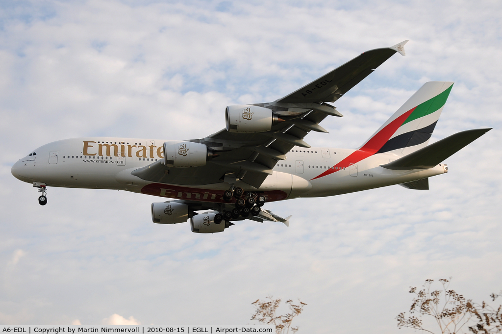 A6-EDL, 2010 Airbus A380-861 C/N 046, Emirates