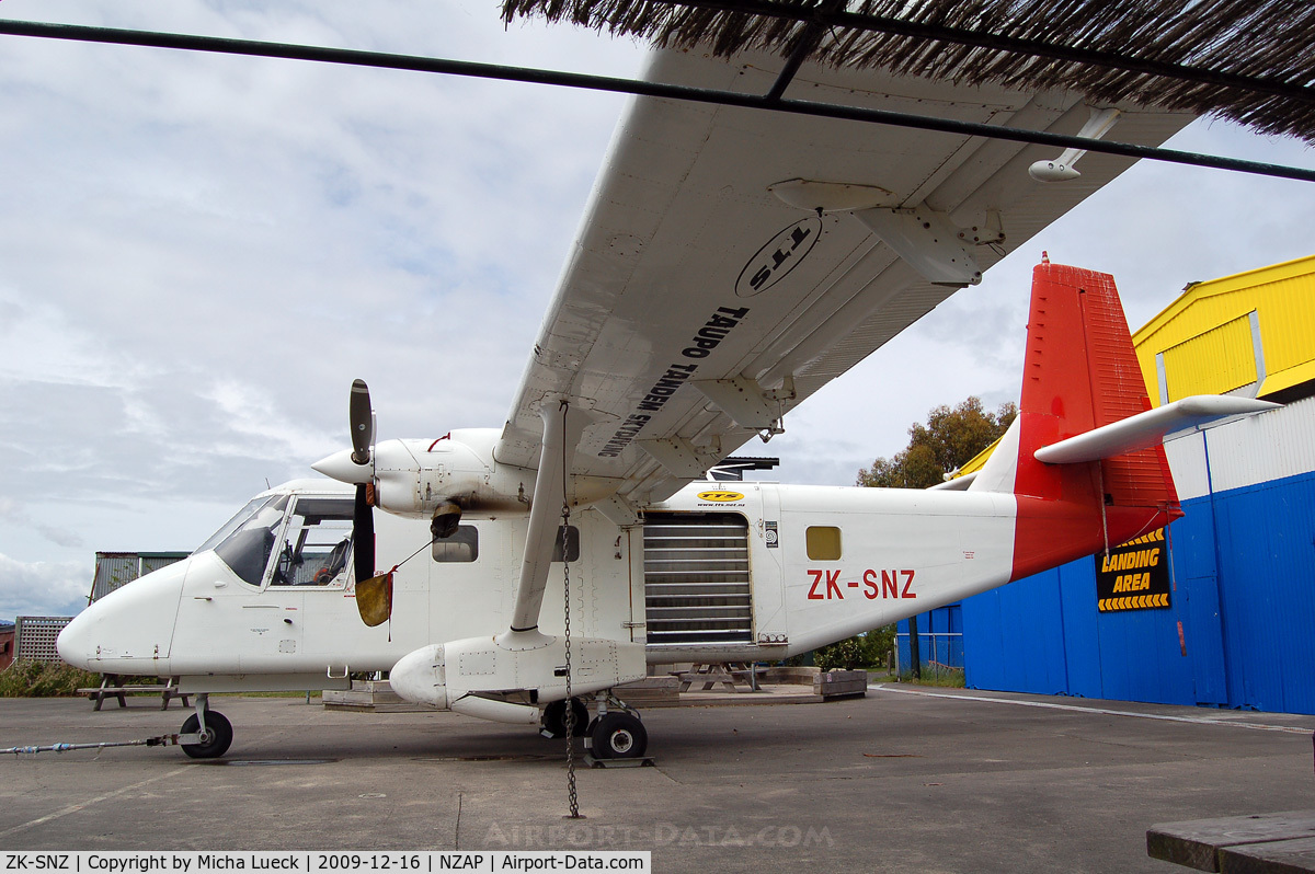 ZK-SNZ, GAF N22C Nomad C/N N22C-104, At Taupo