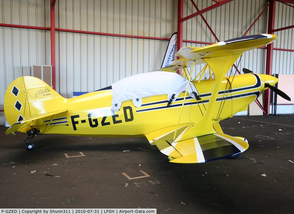 F-GZED, Pitts S-2A Special C/N 2063, Hangared...