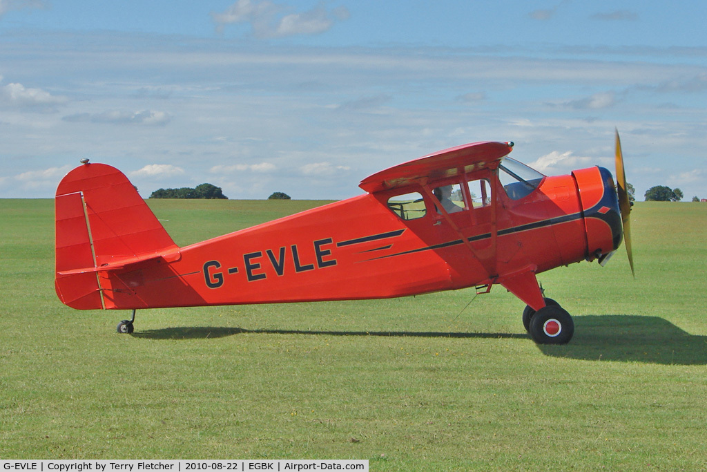 G-EVLE, 1939 Rearwin 8125 Cloudster C/N 803, 1939 Rearwin Aircraft And Engines Inc REARWIN 8125 CLOUDSTER, c/n: 803 at 2010 Sywell Airshow