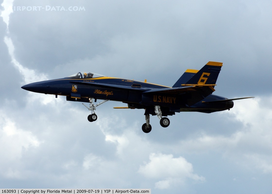 163093, McDonnell Douglas F/A-18A Hornet C/N 0475/A391, Blue Angels #6
