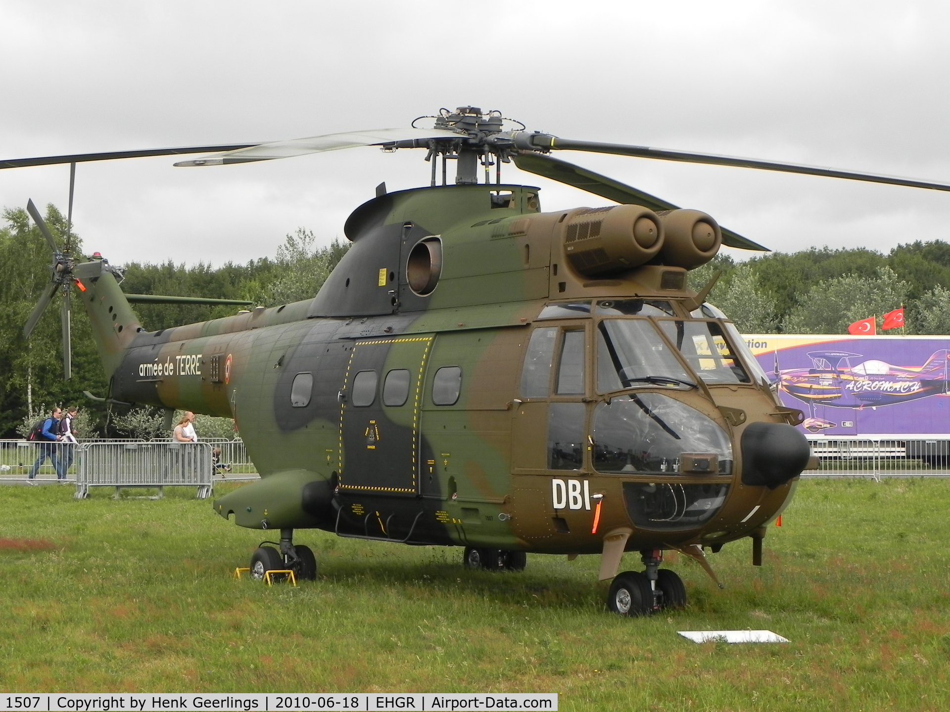 1507, Aérospatiale SA-330B Puma C/N 1507, Dutch AF Open Day , Gilze Rijen AFB , June 2010  French Army , Code DBI