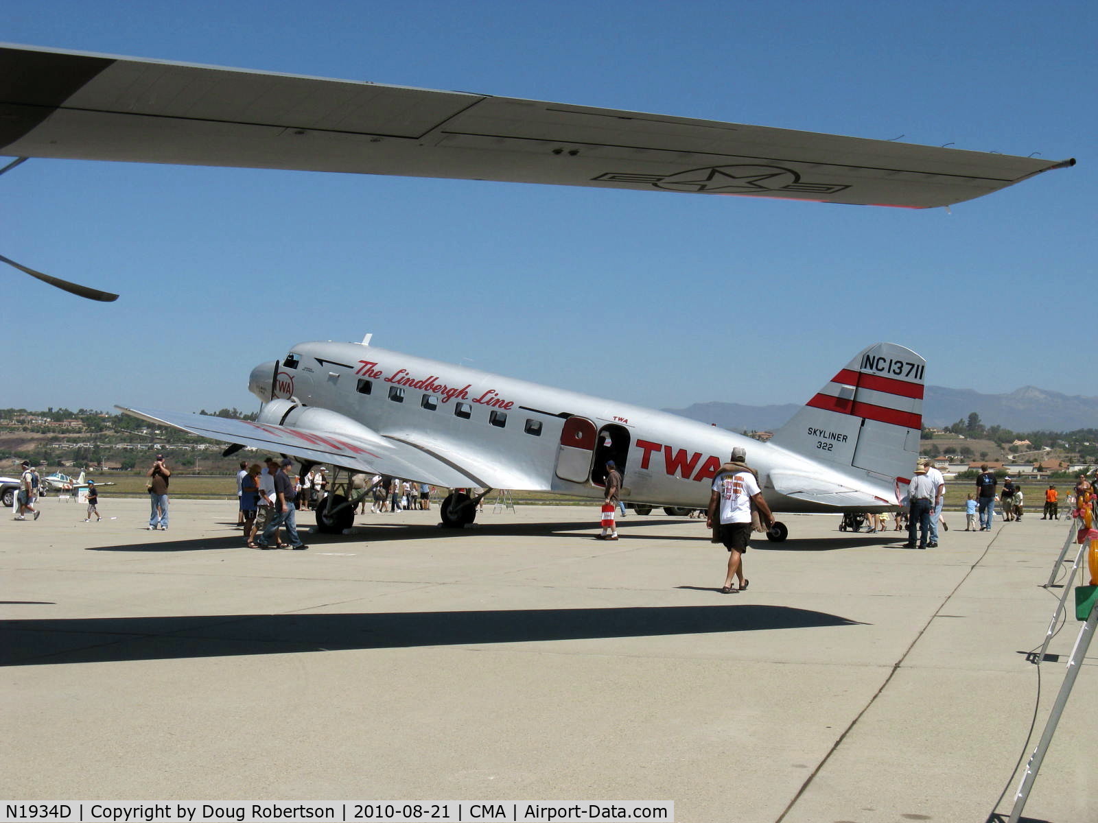 N1934D, 1935 Douglas DC-2-118B C/N 1368, 1935 Douglas DC-2 SKYLINER in TWA livery, two Wright Cyclone 9 R-1820G-2-3&5 760 Hp each