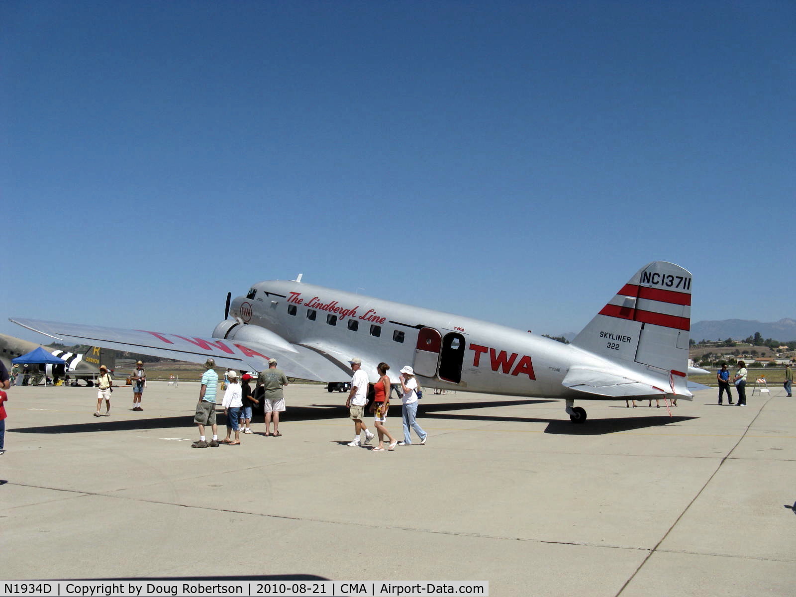 N1934D, 1935 Douglas DC-2-118B C/N 1368, 1935 Douglas DC-2 SKYLINER in TWA livery, two Wright Cyclone 9 R-1820G2-3&5 760 Hp each