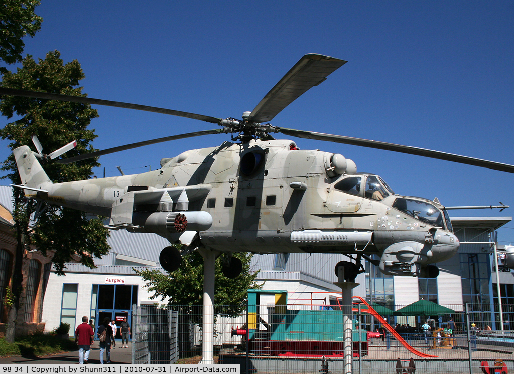 98 34, Mil Mi-24P Hind F C/N 340337, Preserved inside Technik Speyer Museum...