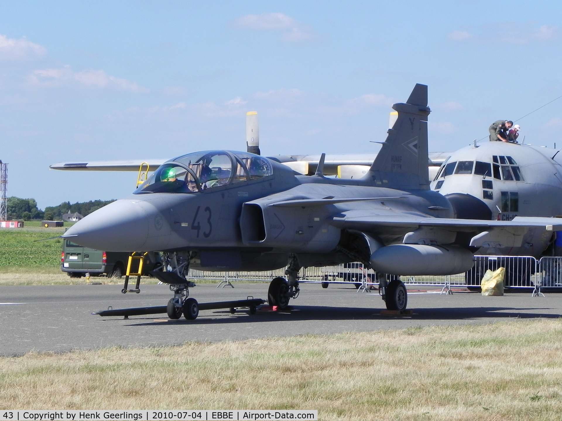 43, Saab JAS-39D Gripen C/N 39852, Beauvechain Openday , Belgium